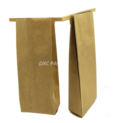 Hot!!! Kraft Paper Tin Tie Coffee Bag With Valve Foil Lined