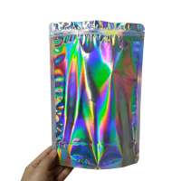 Food Grade Rainbow Foil Ziplock Holgram Holographic Mylar Packaging Pouch